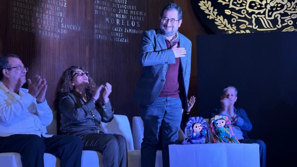 César Cravioto, senador por Morena, durante su participación en los foros sobre la Reforma Judicial en el Teatro de la República en Querétaro.