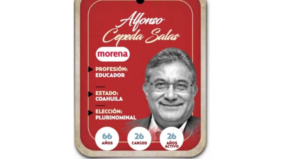 Alfonso Cepeda Salas será tu próximo senador por Morena en la LXVI Legislatura.