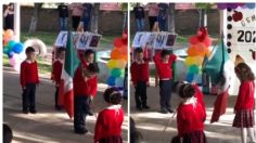 VIDEO: Niño de la escolta se vuelve viral por matar un alacrán durante los honores a la bandera