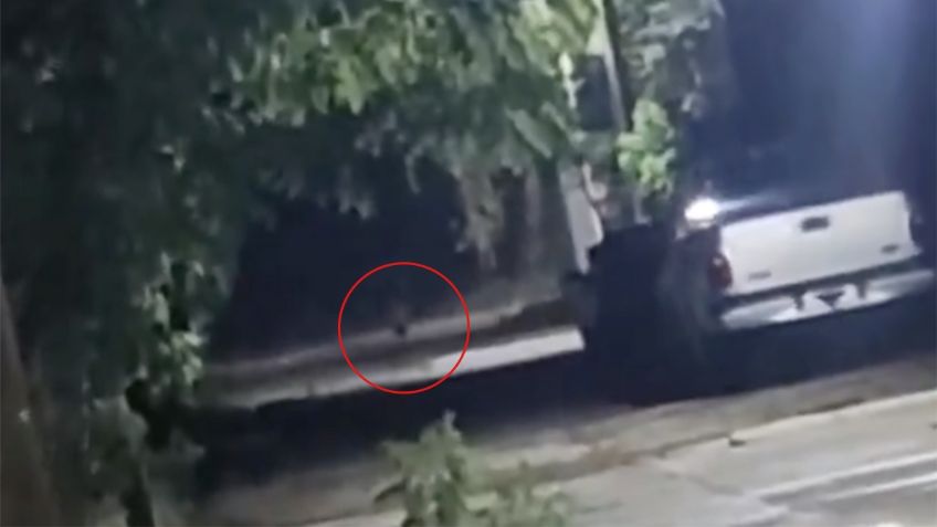 ¿Duende o fantasma?, circula en redes un VIDEO de una extraña y diminuta figura caminando en la calle