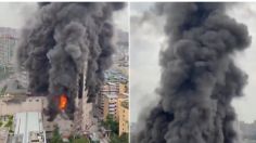 Fuerte incendio consume centro comercial: hay 6 muertos y varias personas atrapadas