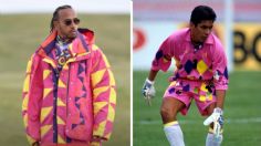 Lewis Hamilton se roba el icónico estilo del portero mexicano Jorge Campos