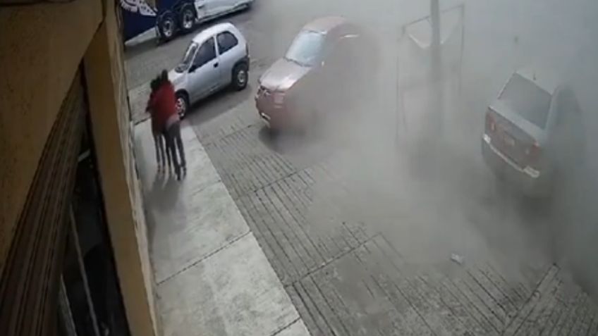 VIDEO: por unos centímetros, familia se salva de choque en la México-Tuxpan