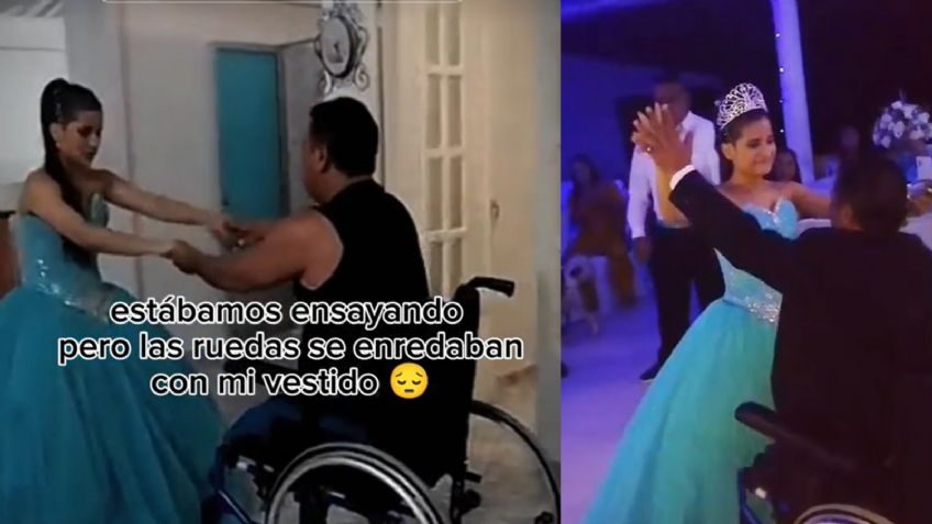 Quinceañera y su abuelo en silla de ruedas conmueven en TikTok al practicar su vals, ¡salió perfecto! | VIDEO