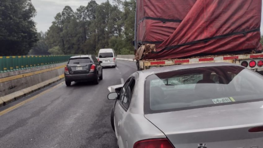 Se registran dos choques en la México-Cuernavaca, a la altura de Tres Marías