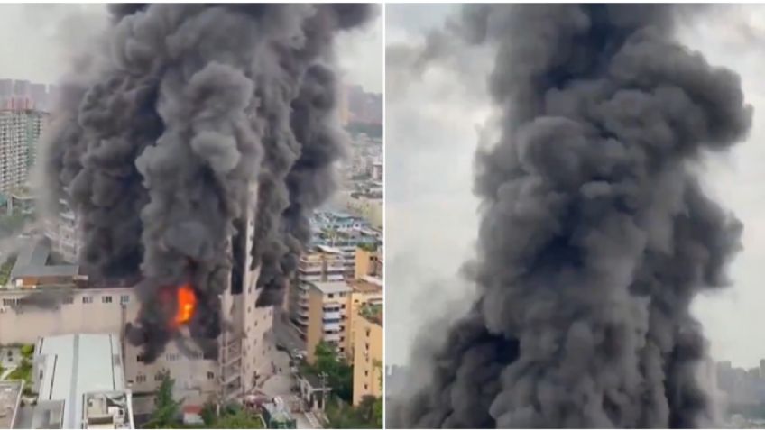 Fuerte incendio consume centro comercial: hay 6 muertos y varias personas atrapadas