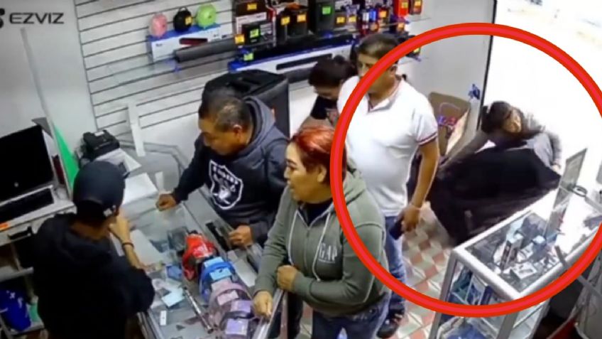 VIDEO: Captan momento exacto en que un grupo de ladrones roba una gran bocina Bluetooth en negocio de Tlaxcala