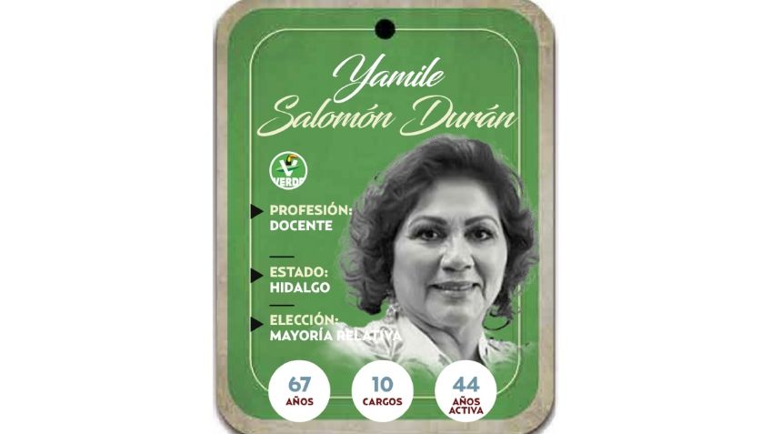 ¿Quién es Yamile Salomón Durán? Diputada por mayoría relativa del PVEM