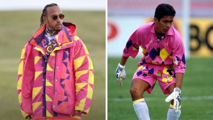 Lewis Hamilton se roba el icónico estilo del portero mexicano Jorge Campos