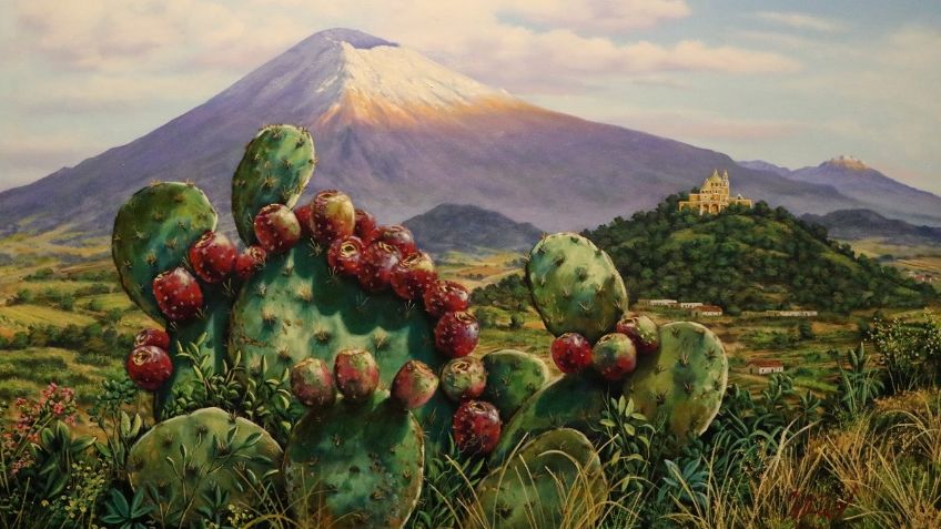 El pintor Antonio Delmar ofrece un homenaje al paisaje tlaxcalteca