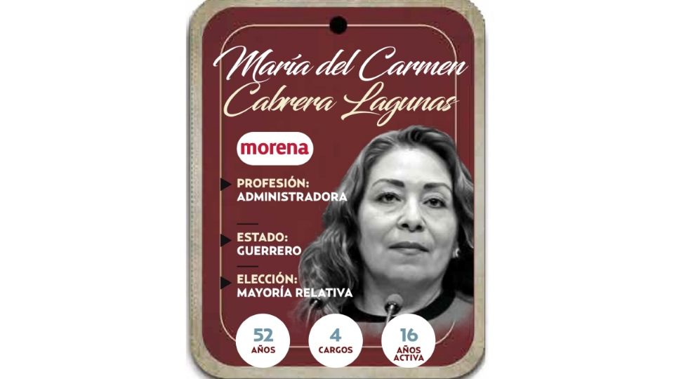 Cabrera Lagunas actualmente tiene 52 años y cuenta con una licenciatura en Administración de Empresas