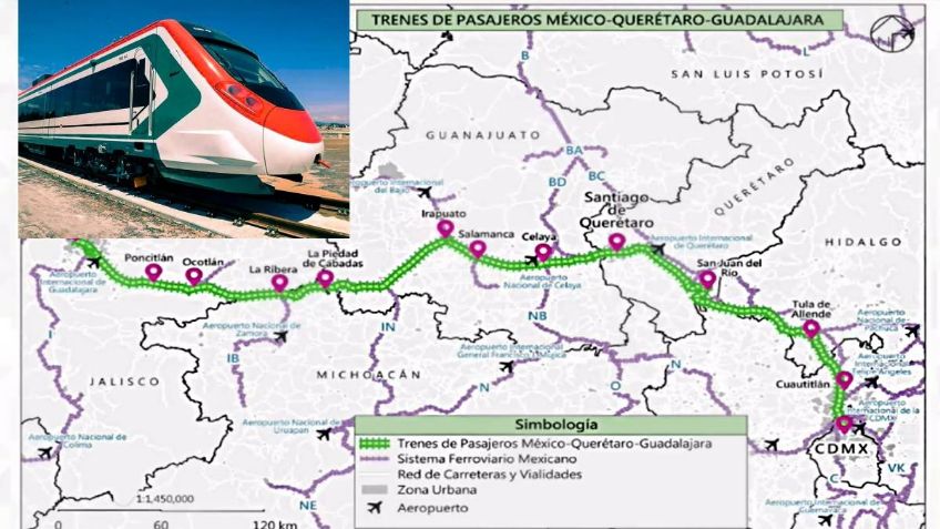 MAPA | Esta es la ruta del Tren México-Querétaro-Guadalajara