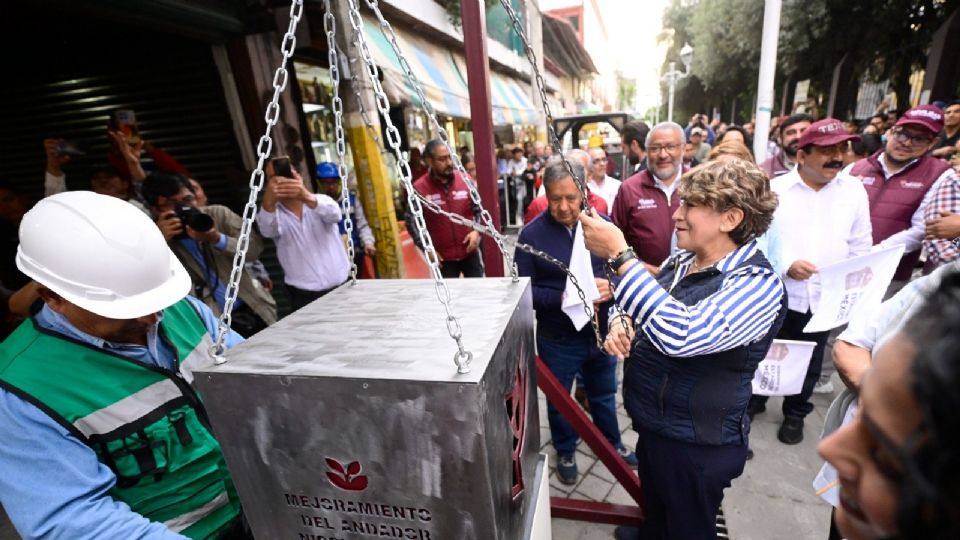 Gobernadora Delfina Gómez Álvarez inició las obras de transformación en los municipios de Tepetlaoxtoc y Texcoco.