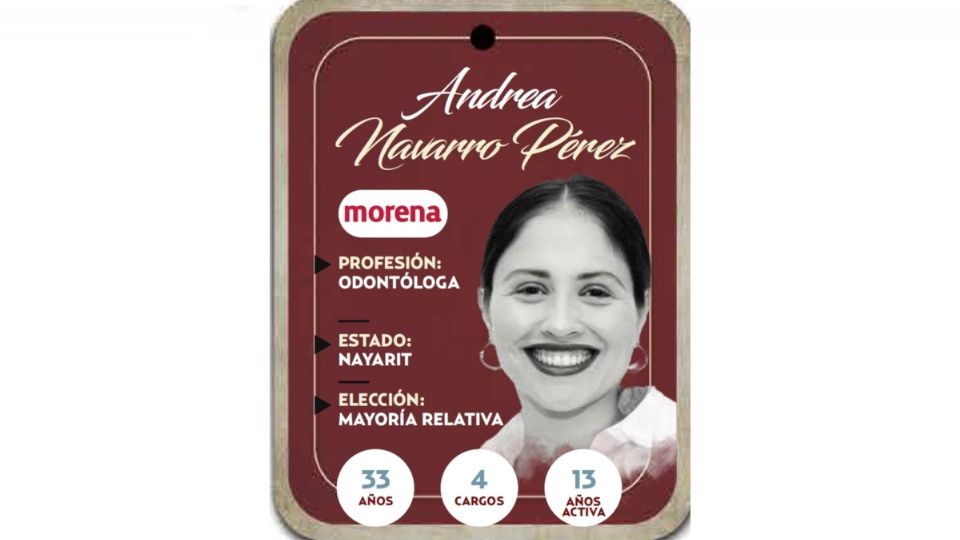 Andrea Navarro Pérez será diputada por Morena en la LXVI Legislatura.