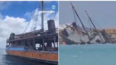 VIDEO: así fue el trágico momento en que el crucero Jolly Roger se hunde tras el paso del huracán Beryl