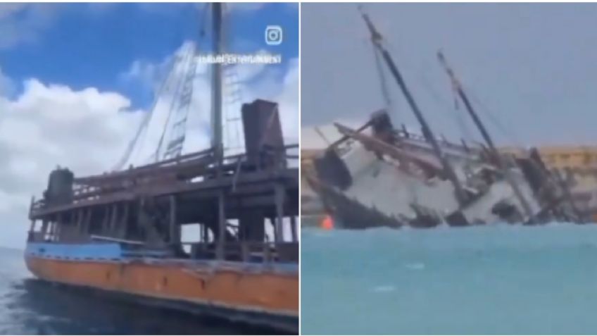 VIDEO: así fue el trágico momento en que el crucero Jolly Roger se hunde tras el paso del huracán Beryl