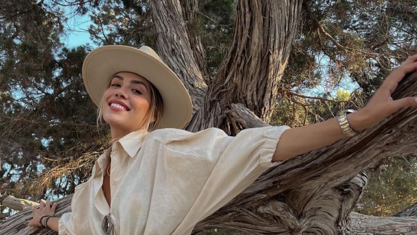 Michelle Salas se luce como sirena desde Italia con este elegante vestido tejido, un clásico de la moda boho chic