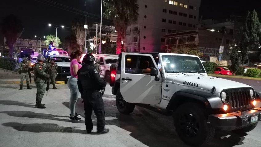 Fuerzas de seguridad federales y estatales realizan operativo nocturno con drones en Chilpancingo