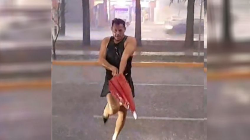 Umbrella a la mexicana: tiktoker recrea perfectamente la coreografía de Rihanna en una avenida de Edomex