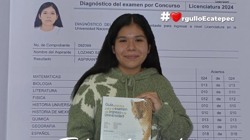 Orgullo nacional: ¿Quién es Mariana Yalí, joven de Ecatepec que obtuvo puntaje perfecto en el examen de la UNAM?