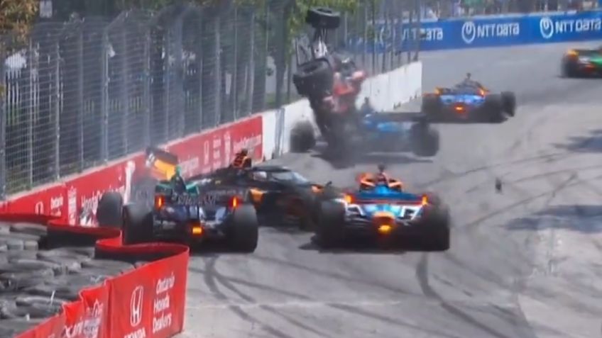 VIDEO: Pato O’Ward sufre terrible accidente durante carrera de la IndyCar en Toronto