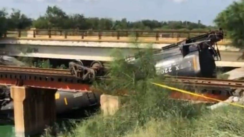 Se descarrila tren en Reynosa Tamaulipas, 16 vagones caen de las vías