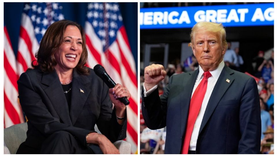 Kamala Harris y Donald Trump, quienes podrían competir por la presidencia de EU este año.