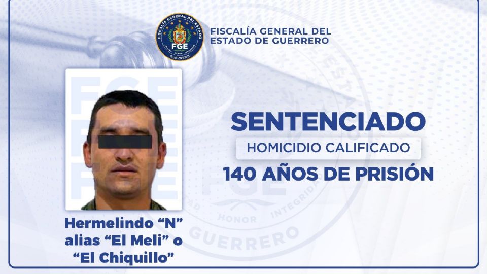 Hermelindo 'N' fue sentenciado por el delito de homicidio calificado.