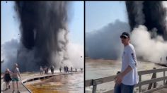 Registran aparatosa explosión de géiser en Parque Nacional de Yellowstone: VIDEO