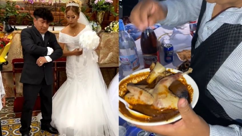 ¡Pollito con mole! Así fue la fiesta del hombre que llegó borracho a su boda, ¿y el novio?, preguntan en redes | VIDEO