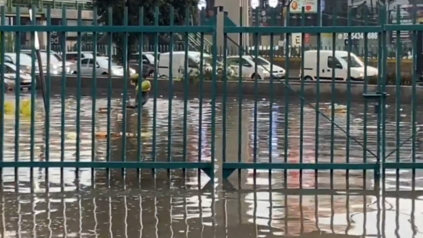 Fuerte lluvia inunda la Primero de Mayo, hay caos vial con dirección a CDMX