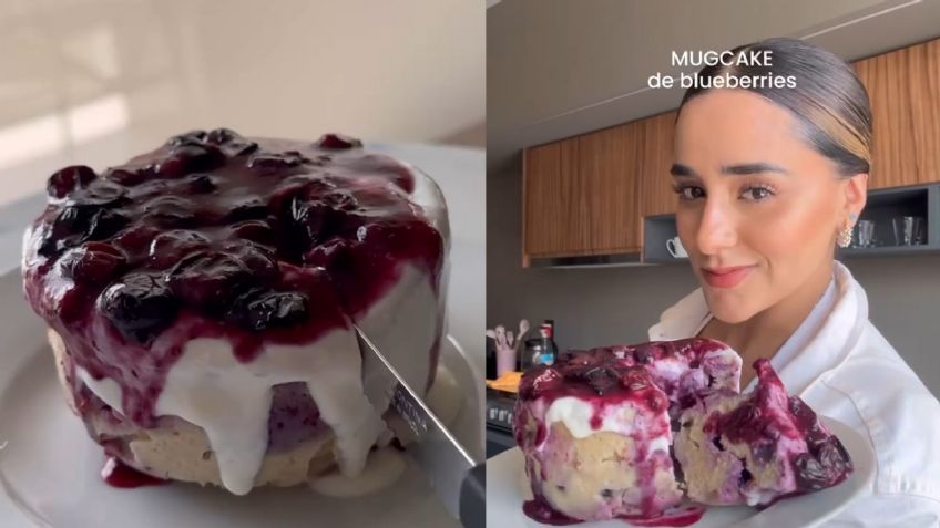 Mug cake de blueberries, te enseñamos a preparar la receta viral de menos de 5 minutos que es alta en proteína