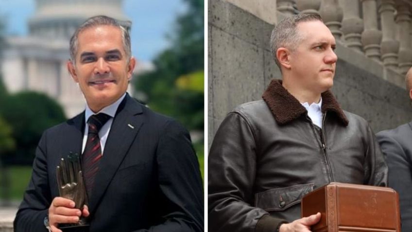 Adrián Rubalcava y Miguel Ángel Mancera reciben premio de organización de ultra derecha vs tráfico de personas en un evento en Washington