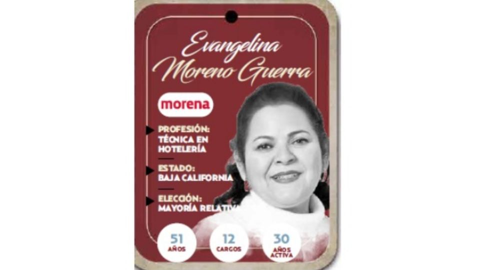 Evangelina Moreno Guerra ha ocupado un total de 12 cargos públicos