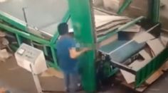 IMÁGENES FUERTES: un trabajador muere después de quedar atorado por el cuello en un elevador industrial