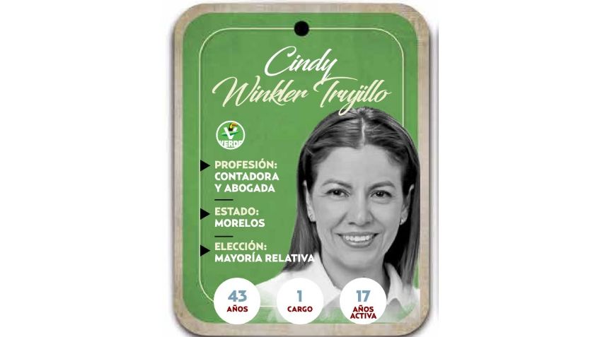 ¿Quién es Cindy Winkler Trujillo? Diputada por Mayoría Relativa del PVEM