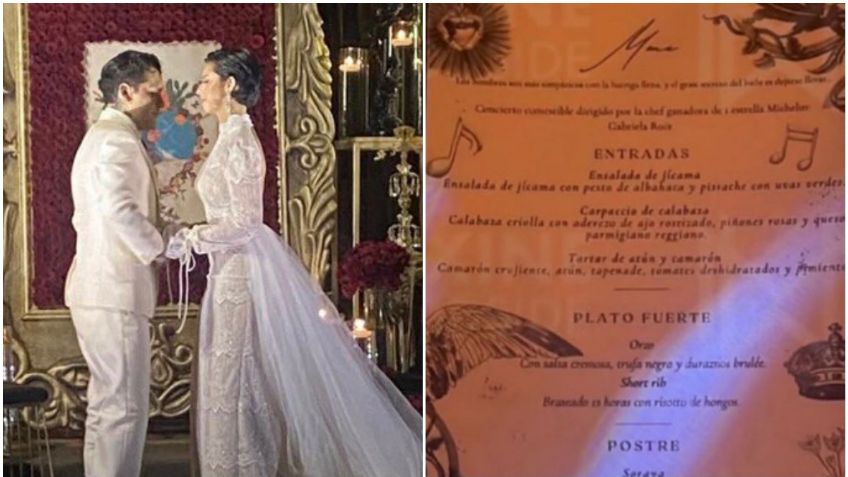 Este fue el selecto menú en la boda de Ángela Aguilar y Christian Nodal