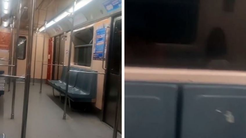 VIDEO: captan supuesto fantasma y aterradores gritos en un vagón del Metro de la CDMX