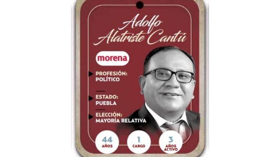 Adolfo Alatriste Cantú será diputado por el partido Morena en la LXVI Legislatura.