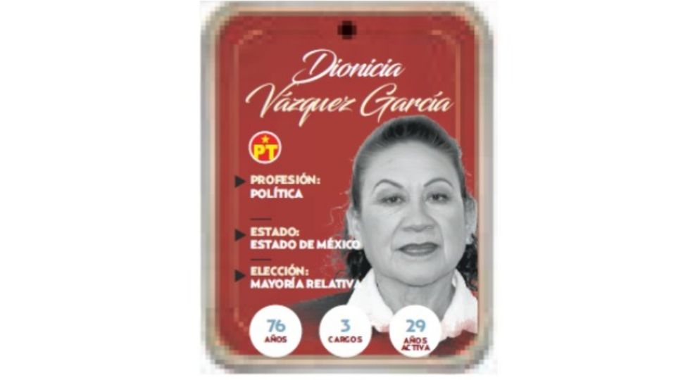 Dionicia Vázquez García ha ocupado un total de 3 cargos públicos