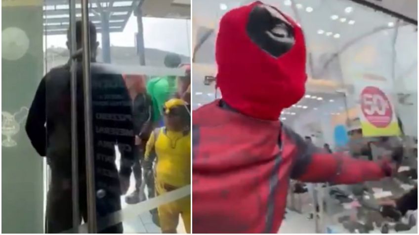 VIDEO: quieren ver Deadpool y Wolverine disfrazados pero policía les niega la entrada al cine