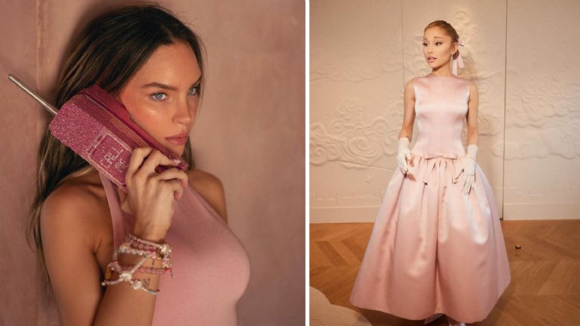 Belinda revive la tendencia Barbie y Ariana Grande le sigue los pasos con su look totalmente en rosa bebé