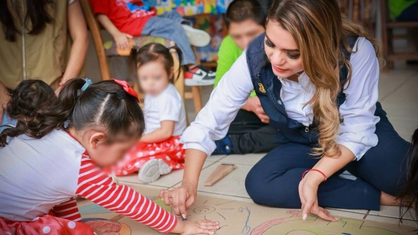 Evelyn Salgado y la Presidenta del DIF Guerrero conviven con niñas y niños de la Casa Hogar de Chilpancingo