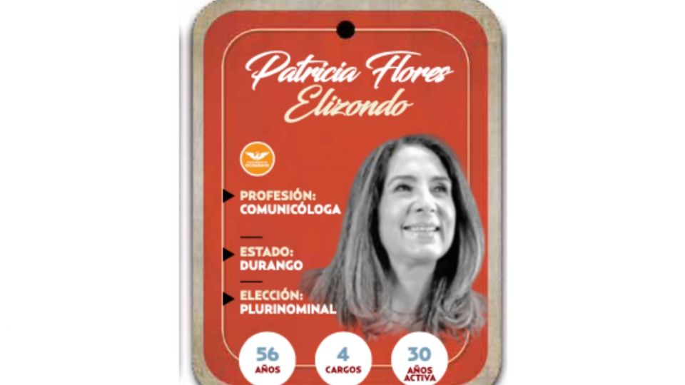 Patricia Flores Elizondo será diputada por el partido Movimiento Ciudadano en la LXVI Legislatura.