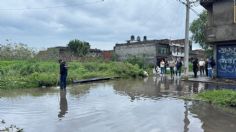 Intensas lluvias provoca inundación en zona norte de Morelia 