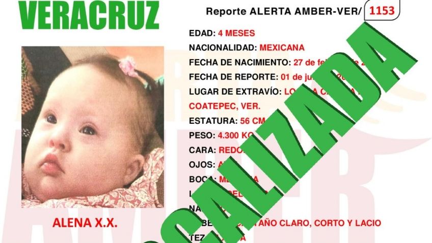 Localizan con vida a bebé reportada como desaparecida en Coatepec, Veracruz