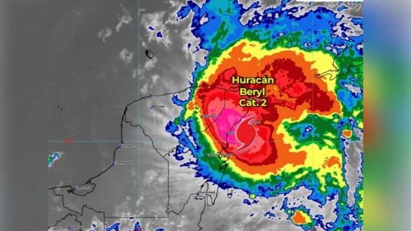 Beryl está provocando estragos en Quintana Roo, Yucatán y Campeche.