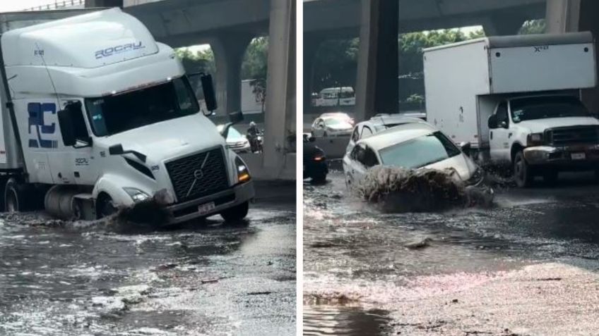 VIDEO: Mega bache en Periférico Norte deja un herido y múltiples vehículos dañados