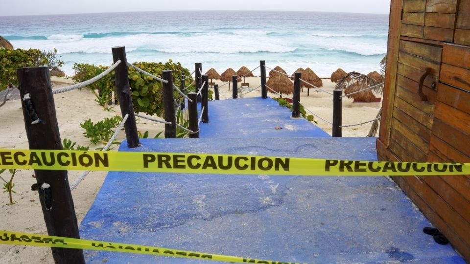 Así quedaron las playas de Cancún