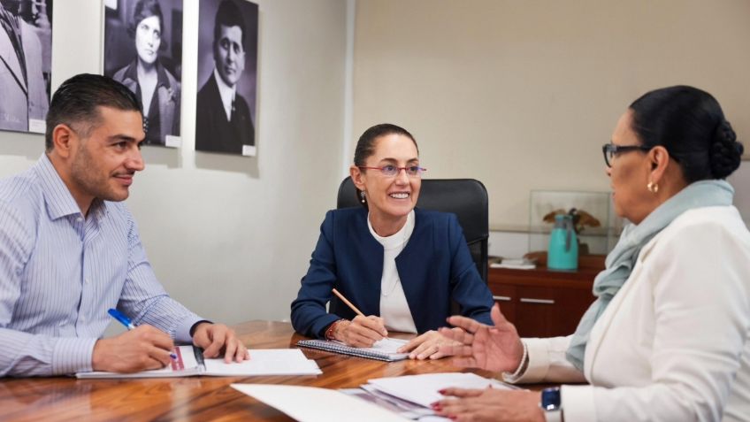 Claudia Sheinbaum sostiene reunión de trabajo con Rosa Icela Rodríguez y Omar García Harfuch